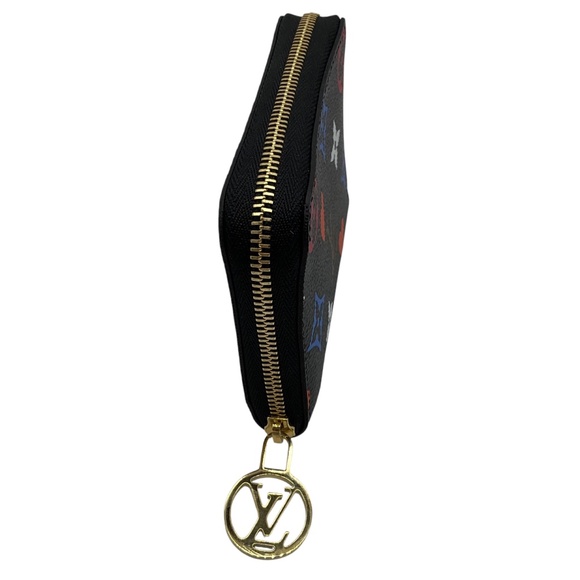 LOUIS VUITTON BLACK MULTI MONOGRAM GAME ON ZIPPY COIN PURSE - Picture 2 of 10